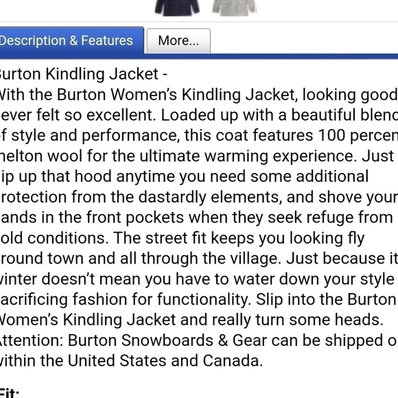 Burton Kindling snowboard‎ Wool Hooded Jacket - Picture 6 of 11